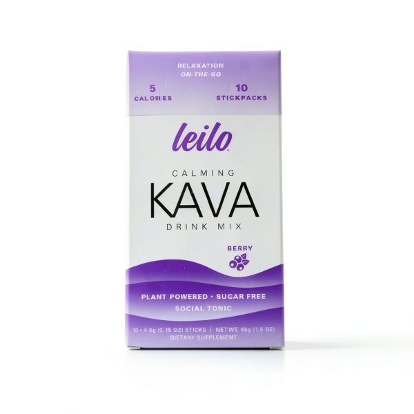 Leilo Kava Drink Mix Sugar Free Berry Stress Relief-6