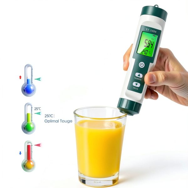 LYCEBELL pH Meter Food Tester Lab Grade with ATC-5