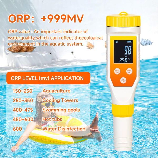 Dewfat Water Tester pH ORP TDS Hydrogen Meter Digital-4