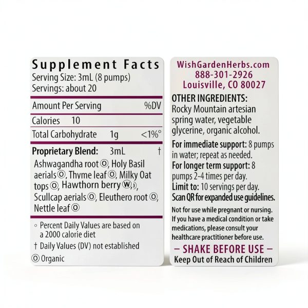 WishGarden Deep Stress Herbal Supplement Liquid Tincture-1