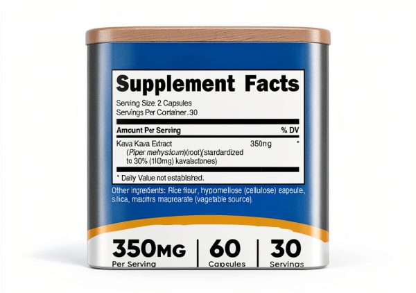 Kava Kava Extract Capsules Calming Relaxation Supplement-1