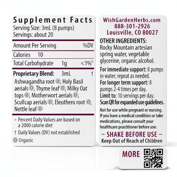 WishGarden Deep Stress Liquid Herbal Supplement Adrenal-1
