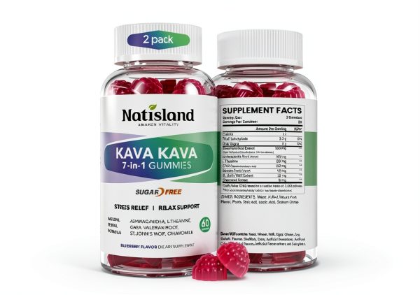 Kava Gummies Stress Relief Focus Herbal Supplement Adults-0