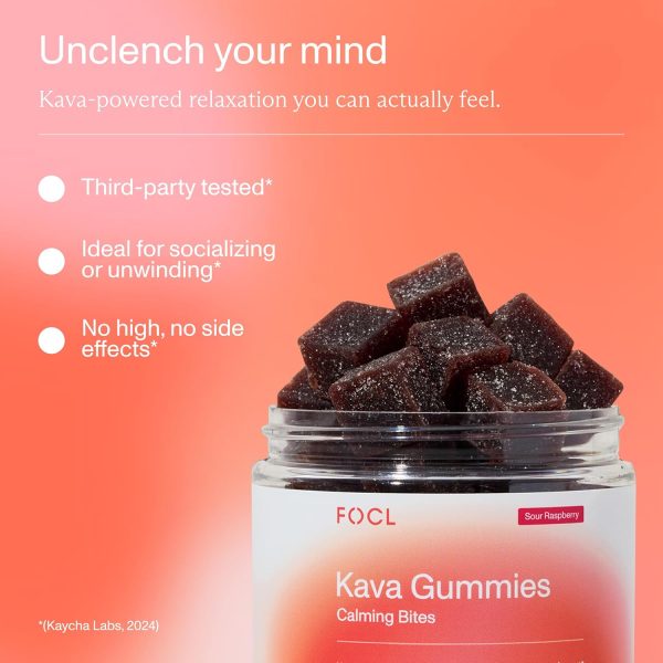 Kava Gummies for Adults Relaxation Focus Sour Watermelon-7