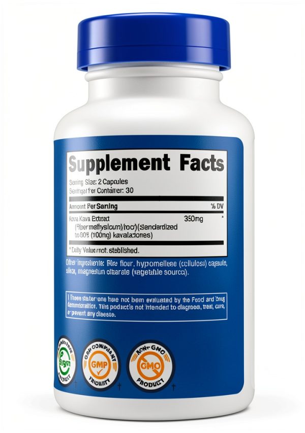 Kava Kava Extract Capsules Calming Relaxation Supplement-4