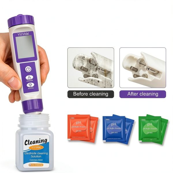 YINMIK 6 in 1 Water Tester pH Hydrogen TDS ORP EC-4