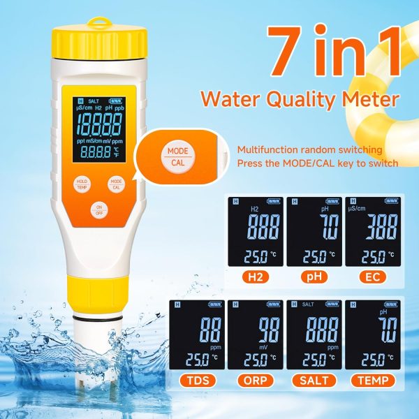 Dewfat Water Tester pH ORP TDS Hydrogen Meter Digital-1