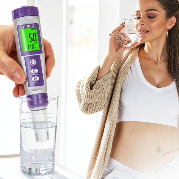 YINMIK 6 in 1 Water Tester pH Hydrogen TDS ORP EC-2