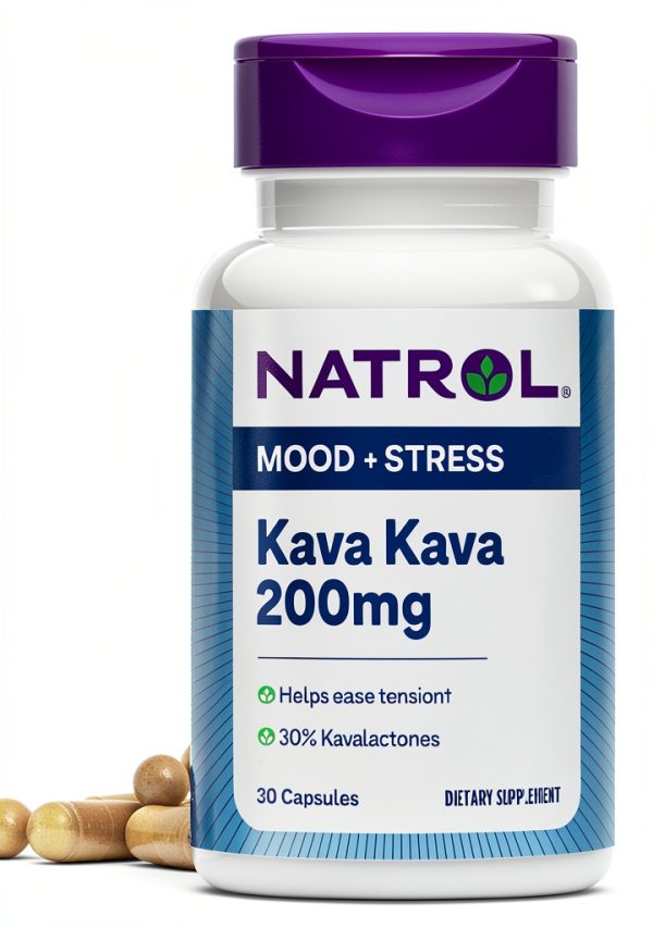 Natrol Mood and Stress Kava Kava Capsules for Adults-0