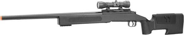Airsoft Sniper Rifle BBTac BT-M62 Black Full Size Spring Piston Rifle-0