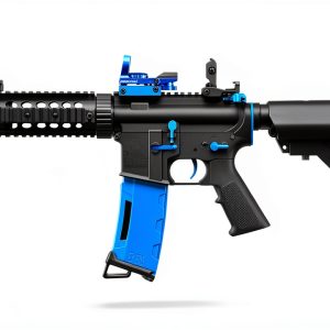 Lancer Tactical LT 15 Airsoft Rifle Black with Blue Accents 130 Rounds-0