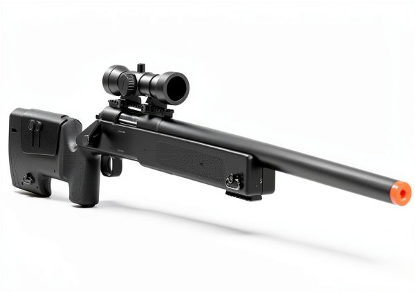 Airsoft Sniper Rifle BBTac BT-M62 Black Full Size Spring Piston Rifle-1