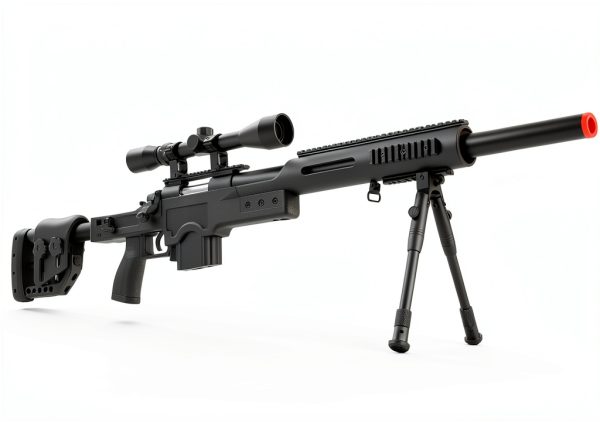 Well Spring Sniper Airsoft Rifle MB4410BAB Black 36‑Round-4