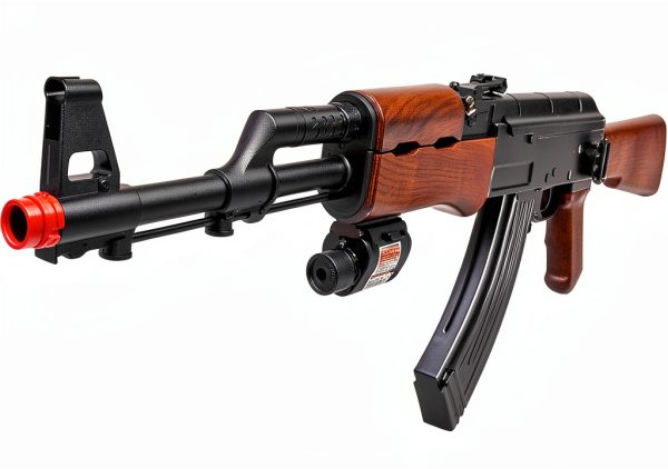 UKARMS 0.238 Spring Piston AK‑47 Airsoft Rifle Black 1:1 Scale-0