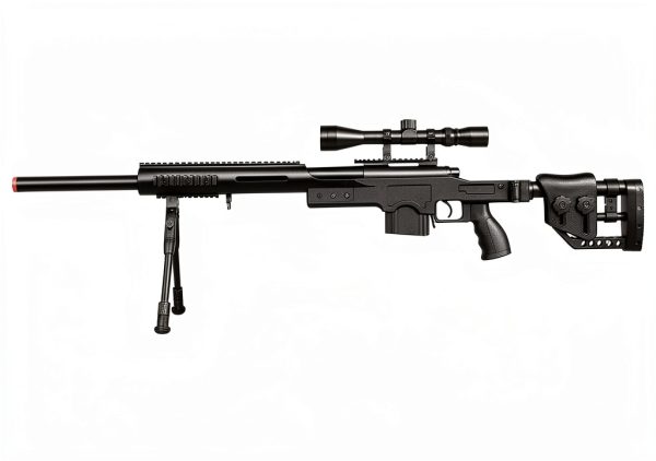 Well Spring Sniper Airsoft Rifle MB4410BAB Black 36‑Round-0