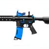Lancer Tactical LT 15 Airsoft Rifle Black with Blue Accents 130 Rounds-1