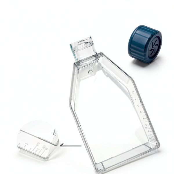 Cell Culture Flask - Plastic Tissue Culture Bottle with Vent Cap, TC Treated, Sterile, 75cm² Culture Area, 100Pcs/Case-2