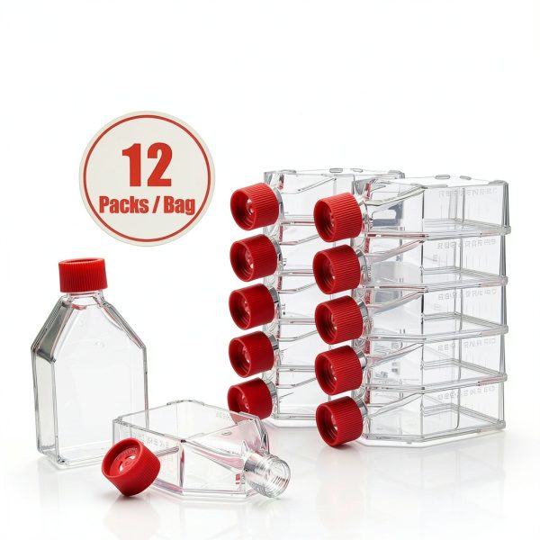 Polystyrene Cell Culture Flasks 4E's 60pcs Sterile 25cm² Vent Cap-5