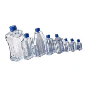 BD 353112 Falcon Polystyrene Cell Culture Flask with Blue Vented Screw Cap, Straight Neck, 175 Sq cm Growth Area, 750mL Capacity (Case of 40)-0