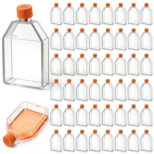 Cell Culture Flasks Kingdder 50 Pack 75cm² Filter Caps-0